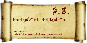 Hartyáni Bottyán névjegykártya